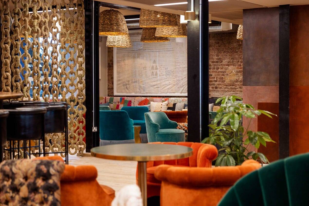 Spring corporate event venue with indoor and outdoor space