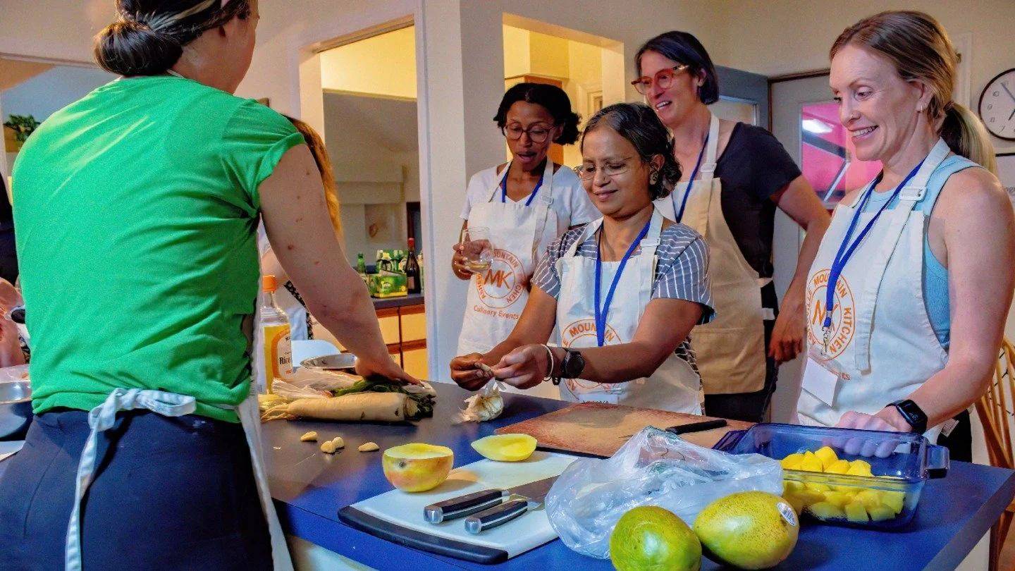 Asheville Mountain Kitchen, cooking school for team events in Asheville, North Carolina